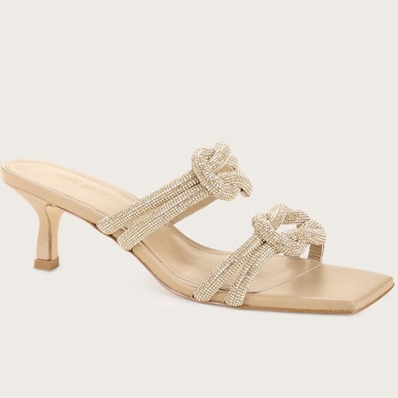 cult gaia Shoes - Cult Gaia Agyness Knotted Crystal Sandals